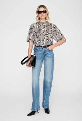 Anine Bing Snake Print Avi Tee Python