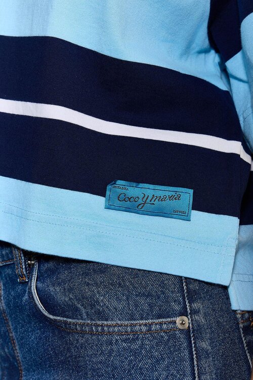 Coco Y Maria Blauer Polo-Pullover