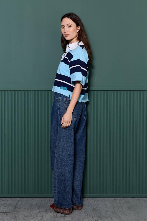 Coco Y Maria Blauer Polo-Pullover