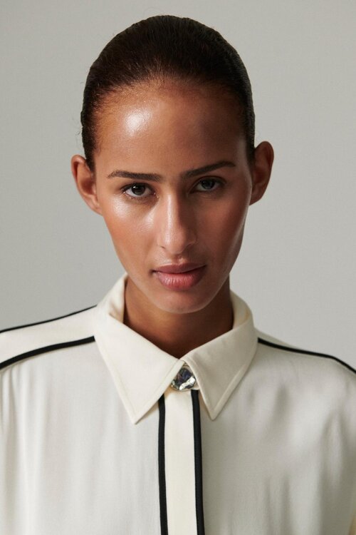 Day Birger et Mikkelsen Off White Crepe Bluse