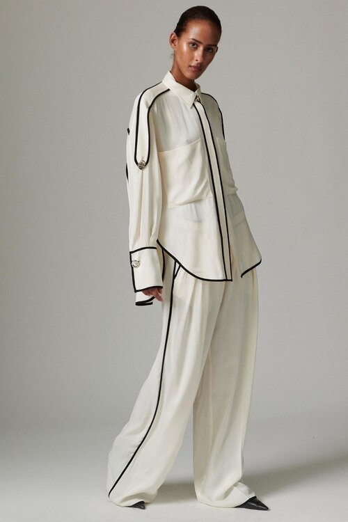 Day Birger et Mikkelsen Off White Crepe Bluse