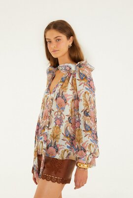 Farm Rio Off White Bluse