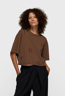 10Days Dunkel Trüffel dickes Baumwoll-T-Shirt 10DAYS