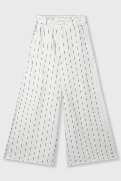 10Days Ecru breite Jogger-Nadelstreifen