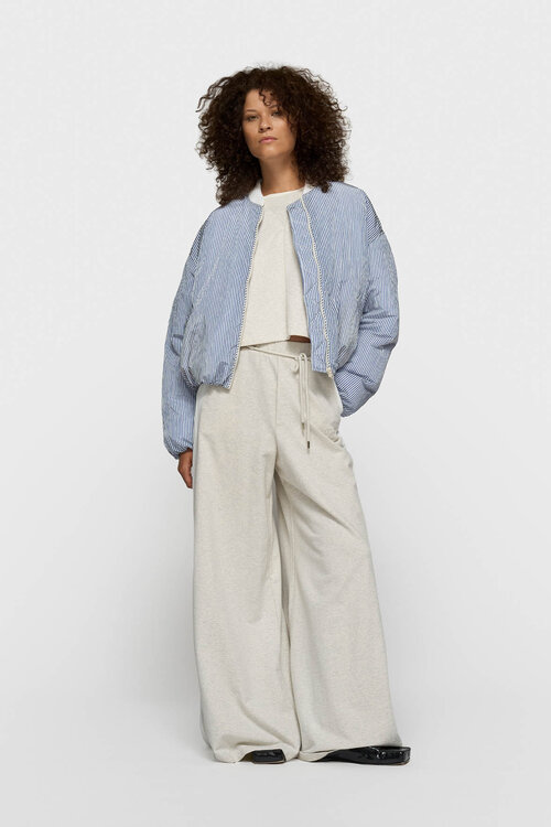 10Days Weiße blaue Bomberjacke mit Streifen