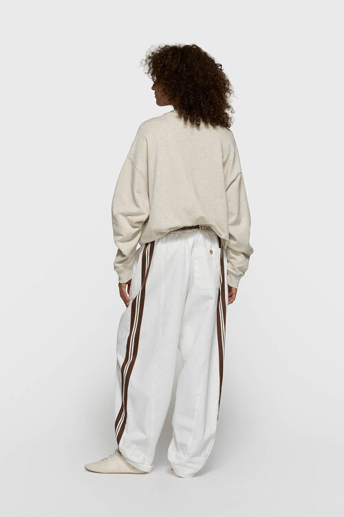 10Days Optic White weit zulaufende Hosen