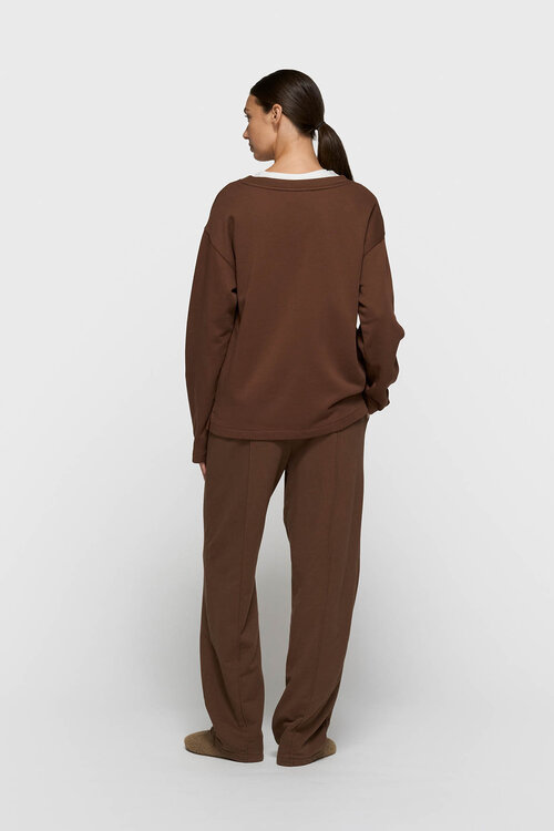 10Days Dunkler Trüffel sauberer Pullover Logo