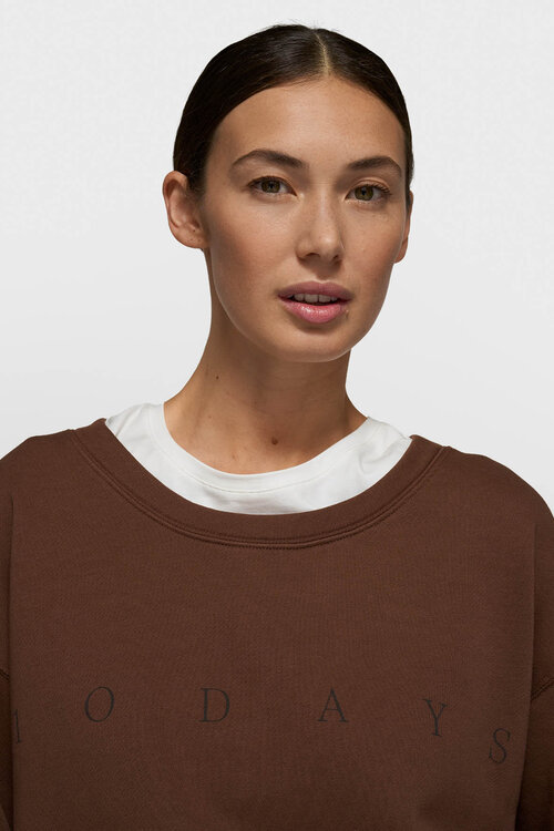 10Days Dunkler Trüffel sauberer Pullover Logo