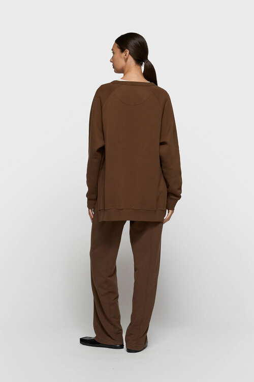 10Days Dunkler Trüffel asymmetrischer Pullover