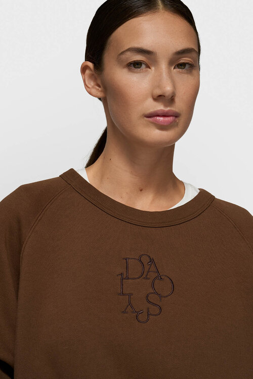 10Days Dunkler Trüffel asymmetrischer Pullover