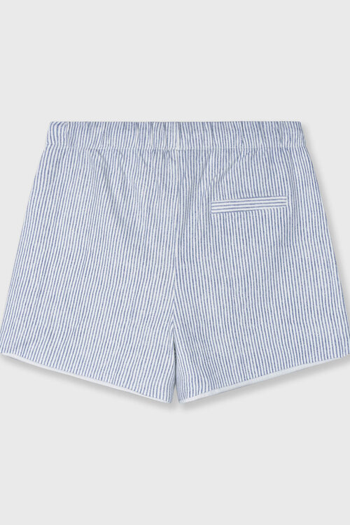 10Days Weiße blaue einfache Shorts Streifen