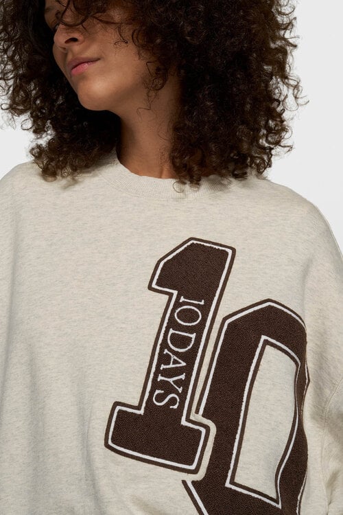 10Days Soft White Melee Baseball-Pullover 10