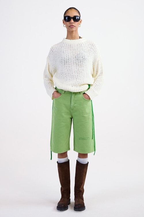 Stieglitz Grüne Alexio Jeansshorts