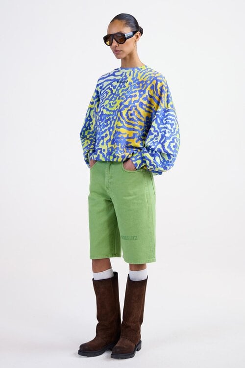 Stieglitz Grüne Alexio Jeansshorts