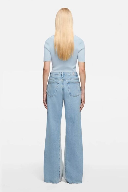 7 For All Mankind Light Blue Panel Lotta Seabreeze