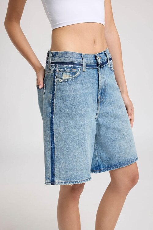7 For All Mankind Light Blue Lola Shorts
