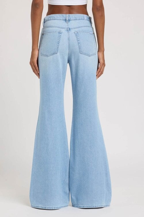 7 For All Mankind Blaue Retro-Flare Hana