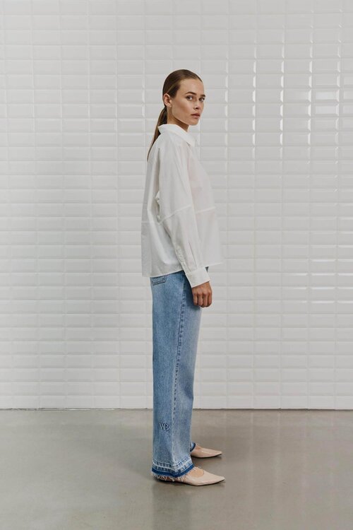 WITHBLACK Weiße Bluse