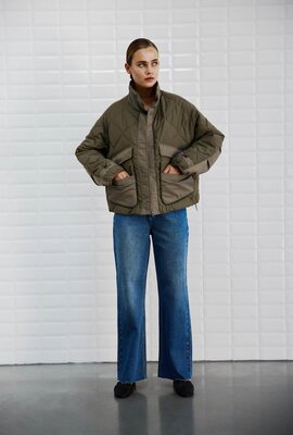 WITHBLACK Kaki gesteppte Jacke