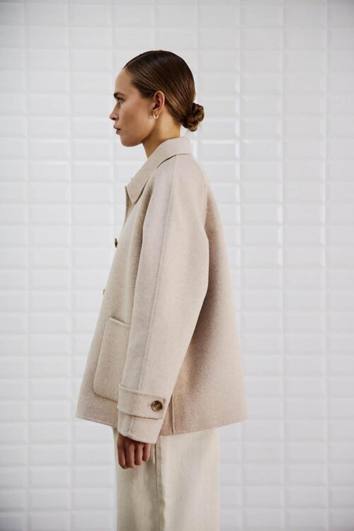 WITHBLACK Taupe Wolljacke