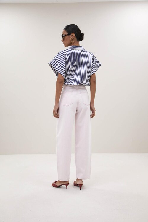 By Bar Blau/weiße Pixie Blue Stripe Bluse