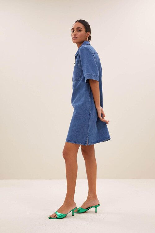 By Bar Denim Blau Philipe Denim Kleid