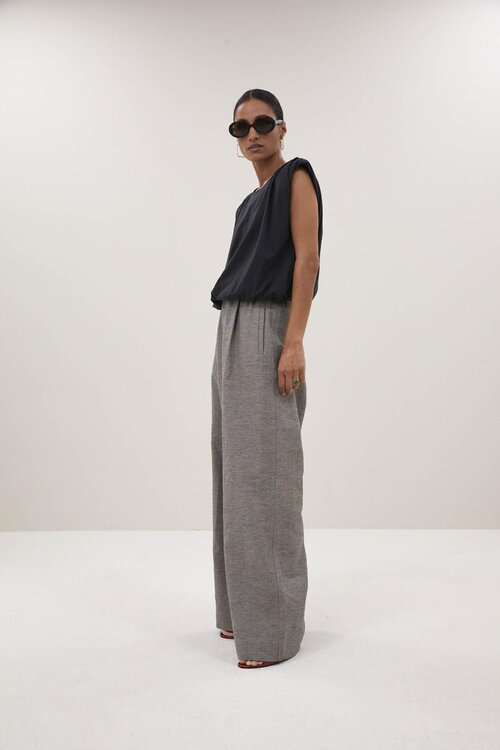 By Bar Dunkelgraue Benji Melange Hose