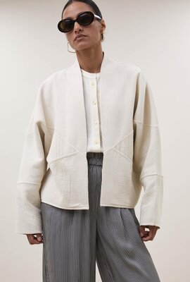 By Bar Hellgraue Flora Baumwolljacke