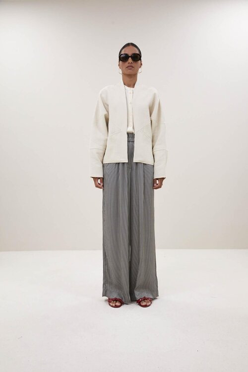 By Bar Hellgraue Flora Baumwolljacke