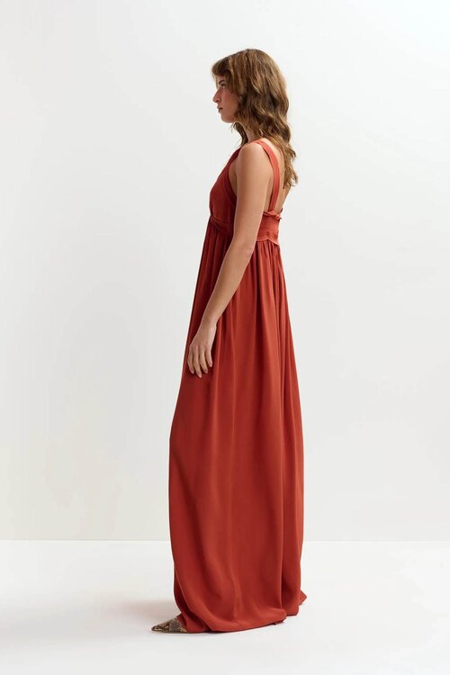 Essentiel Antwerp Bordeaux Maxi-Kleid