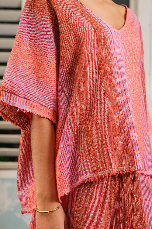 Sea Me Happy Sunset-Bluse