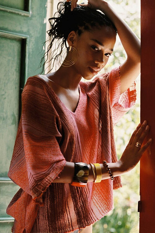 Sea Me Happy Sunset-Bluse