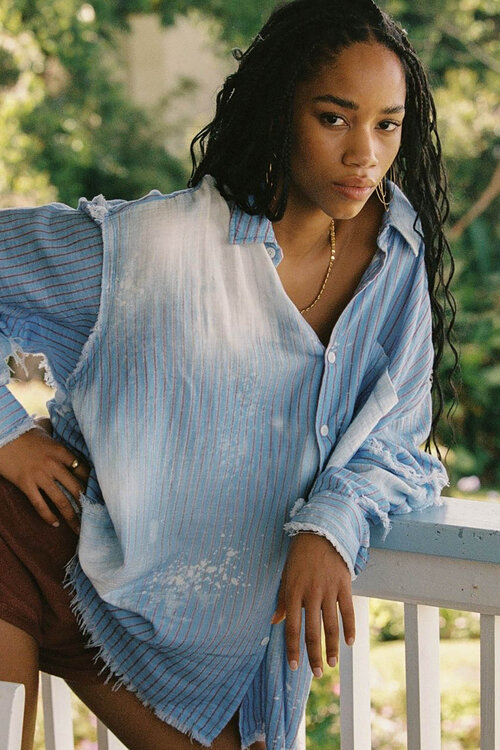 Sea Me Happy Blaue Bluse