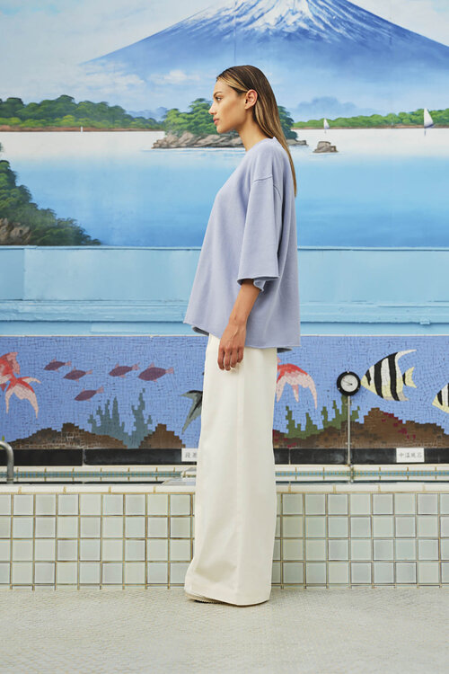 Sea Me Happy Grauer blauer Pullover