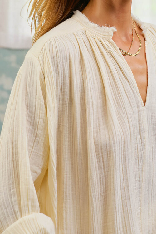 Sea Me Happy Ecru Bluse