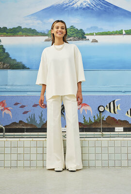 Sea Me Happy Ecru Pullover