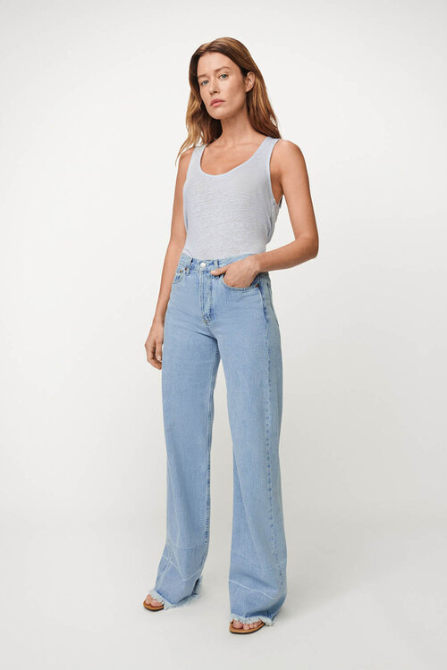 Lois Jeans Hellblaue Lindsay Palazzo mit weitem Bein