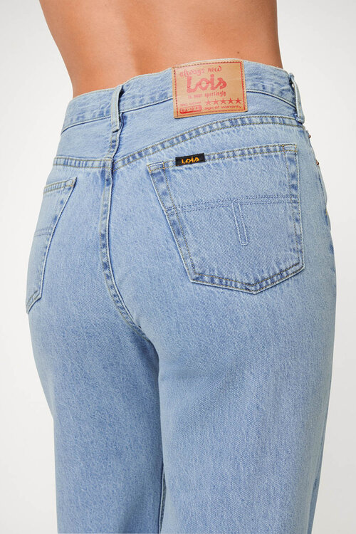 Lois Jeans Hellblaue Lindsay Palazzo mit weitem Bein