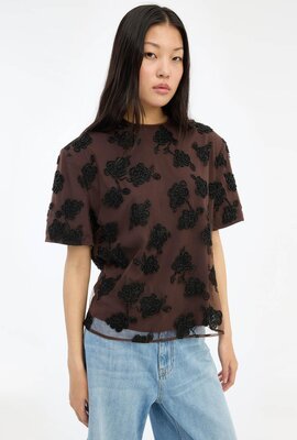 Rotate Braunes Oversized-Oberteil