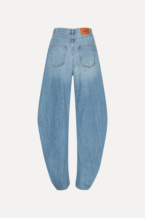 Rotate Blaue Draped Barrel Jeans
