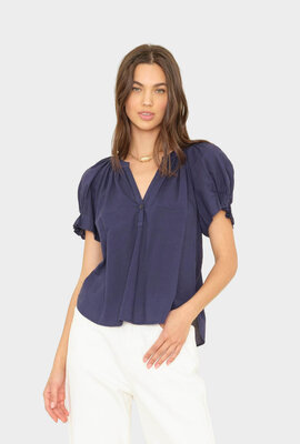 Xirena Marineblaue Bluse