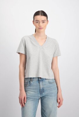 Neeve Graues V-Ausschnitt-Shirt