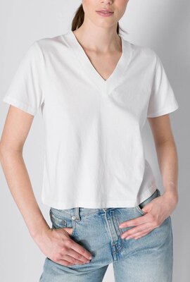 Neeve Weißes V-Ausschnitt-Shirt