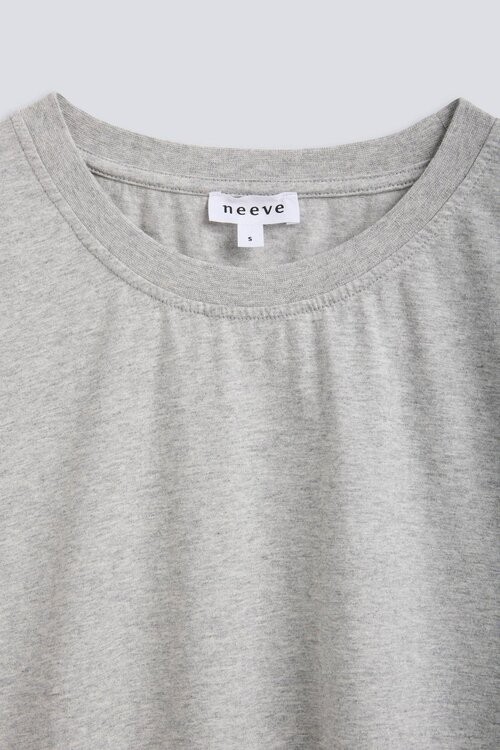 Neeve Graues Rundhals-Shirt