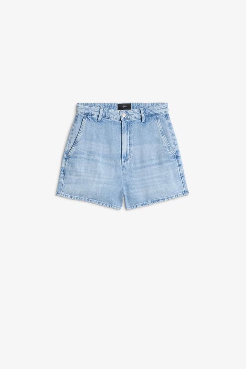 7 For All Mankind Hellblaue Iris-Shorts