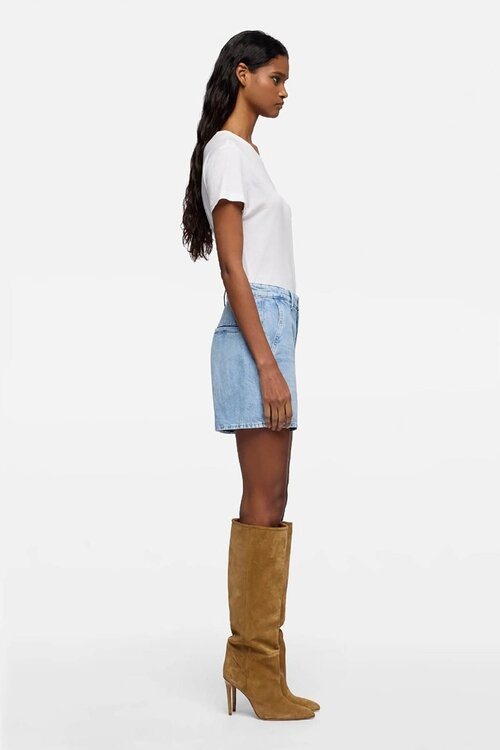 7 For All Mankind Hellblaue Iris-Shorts