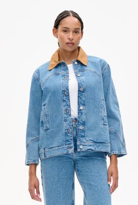 Baum Und Pferdgarten Blaue Jeans Jacke