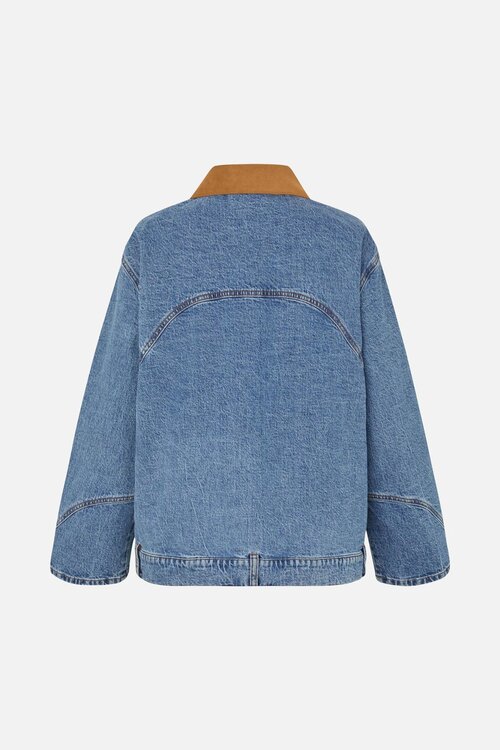 Baum Und Pferdgarten Blaue Jeans Jacke