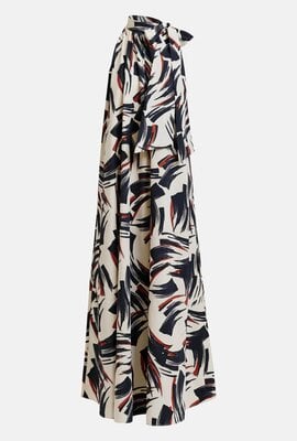 Essentiel Antwerp Weiß / schwarzes Maxikleid