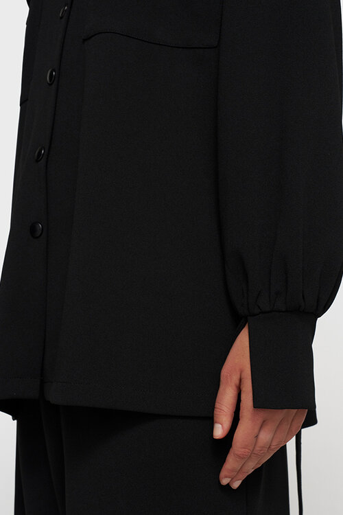 10Days Schwarze The Leadership Bluse